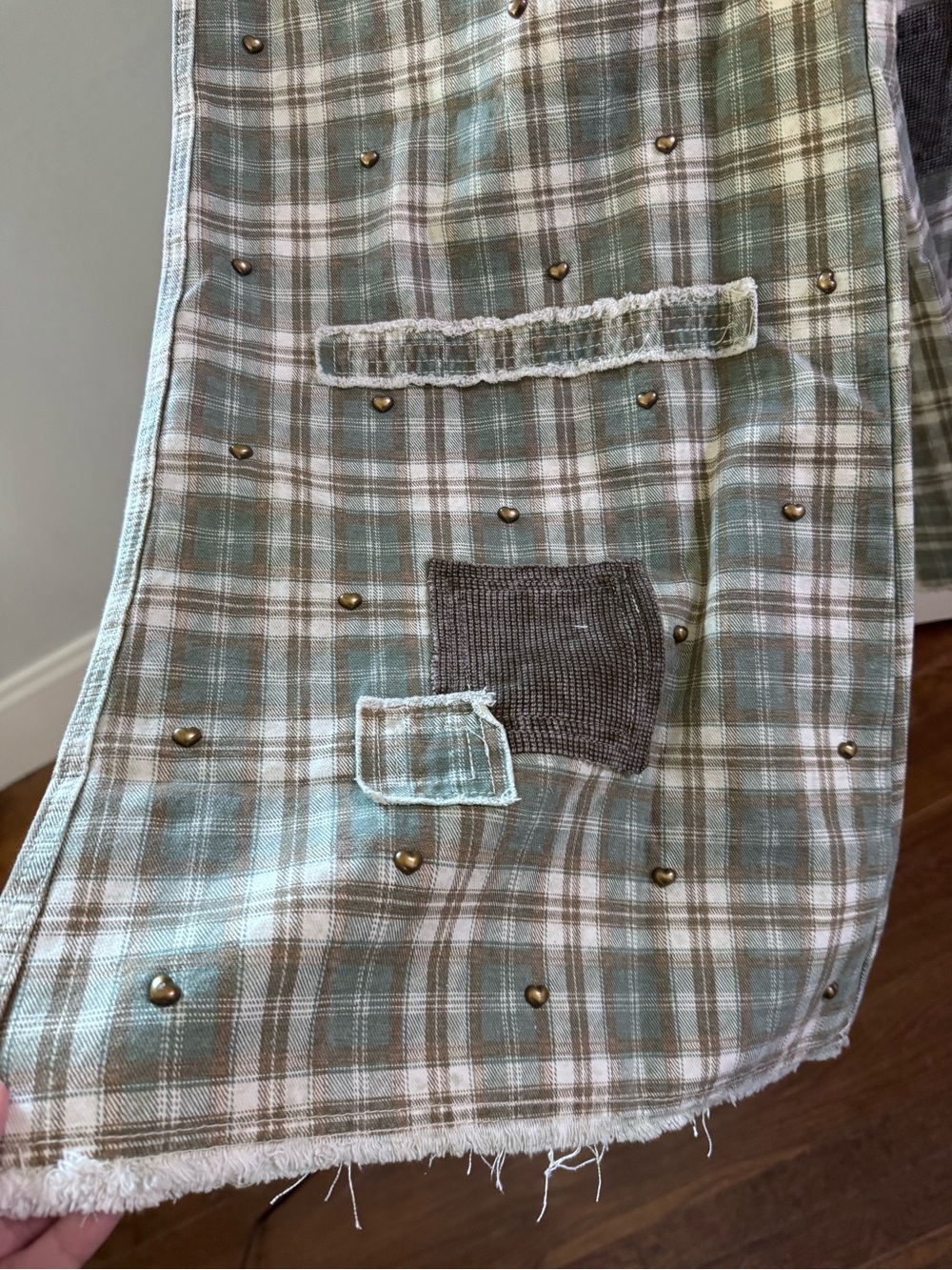 POL Patchwork Plaid Overalls Size L - Picture 8 of 13